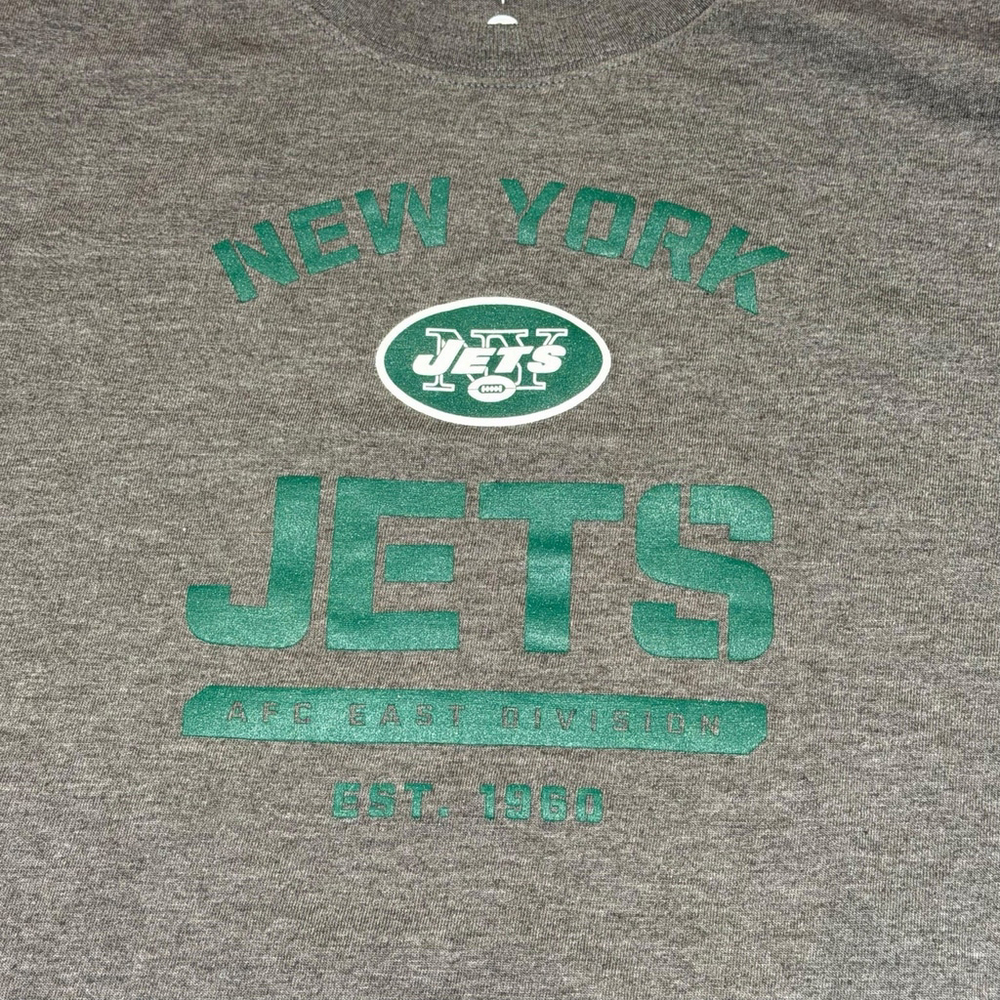 New York Jets Nike NFL Team Apparel Size L Men's Gray/Green Long Sleeve TShirt - Picture 2 of 11